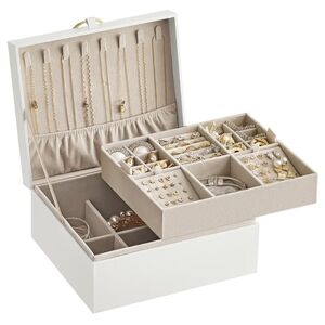 Luxurious Jewelry Organizer with Gold Detailing